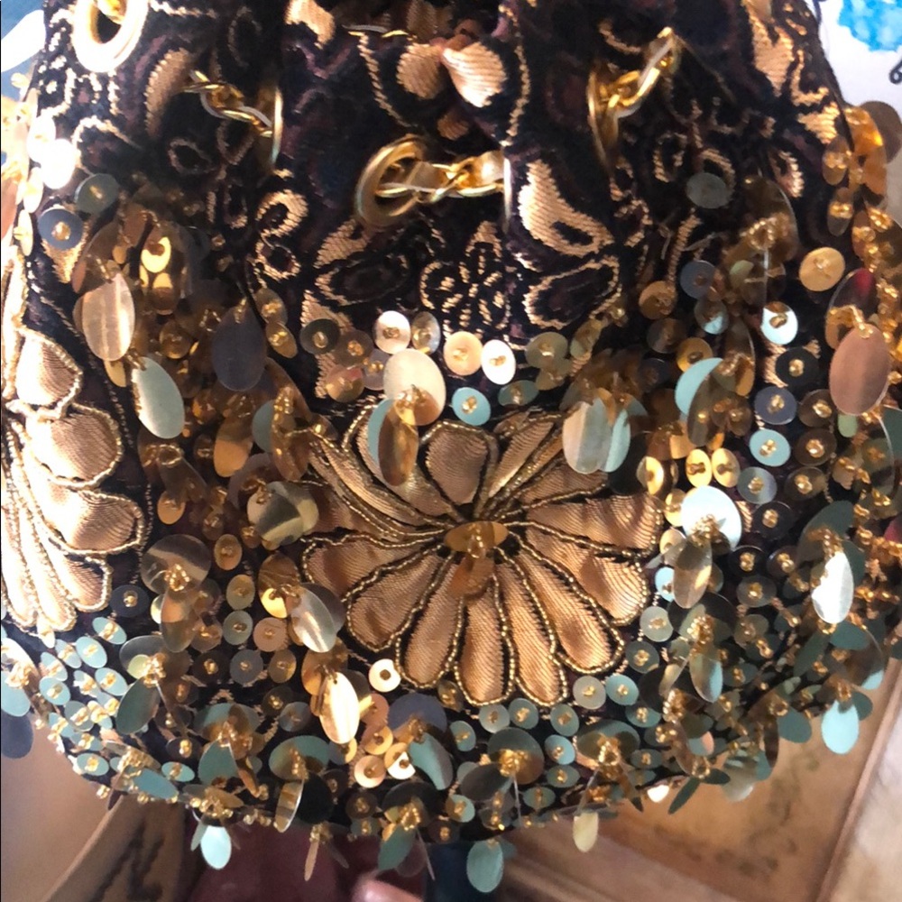 Sequin Embellished Drawstring Bag - image 5